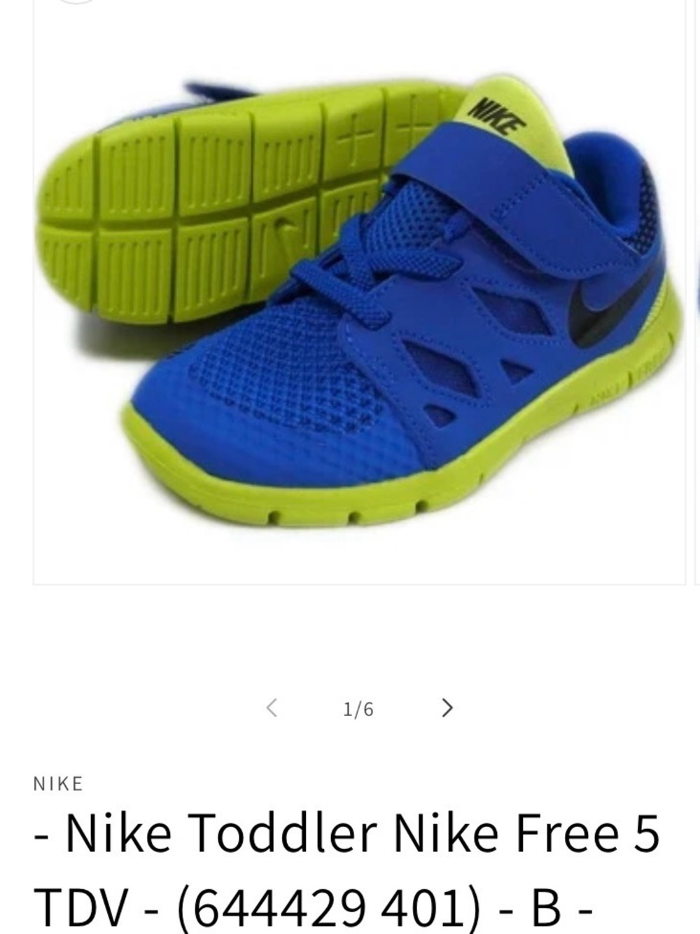 Nike Toddler size C3 Blue and Lime Athletic Sneakers new - Picture 1 of 7
